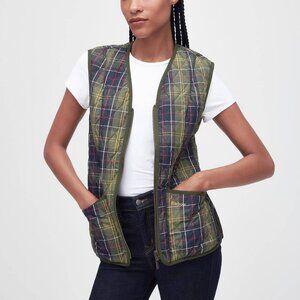 Barbour Tartan Betty Liner - Plaid Vest size US 4 -- NEW without tags!